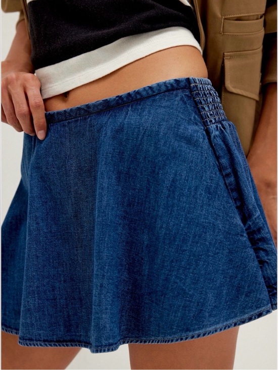 Free People Pants - Free People We The Free Paradise Found Denim Lightweight Skort - Size Small